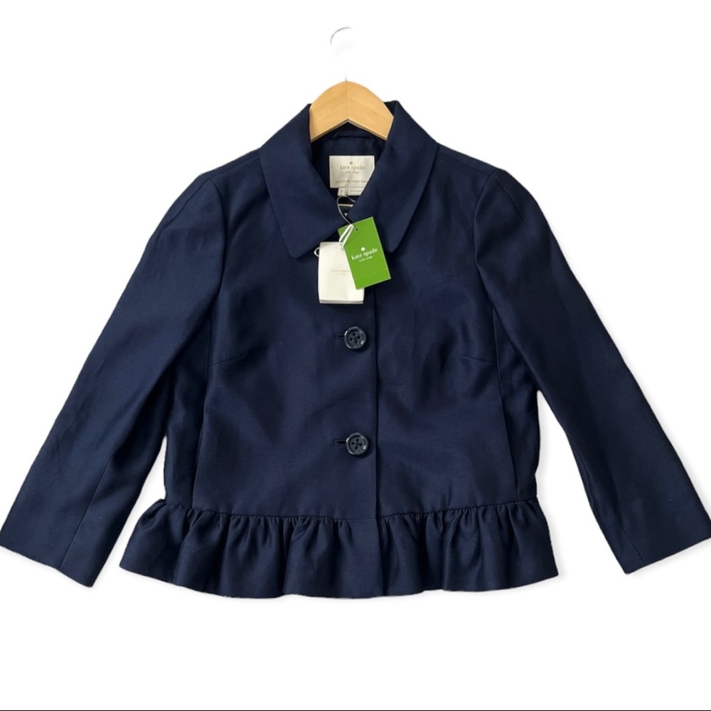 Kate Spade Ari All Aboard Ruffled Jacket